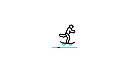 Skateboard Animated Icon