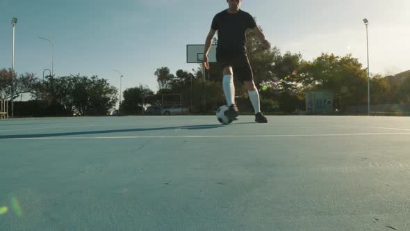 The Control Of The Ball For A Step Over, People Stock Footage ft ...