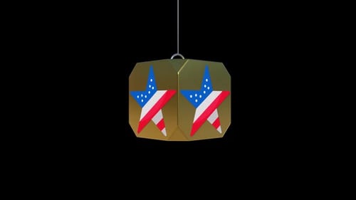 Patriotic Gold Star Shattering Animation
