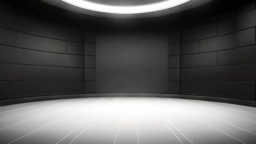 Futuristic Black and White Studio Room Animation
