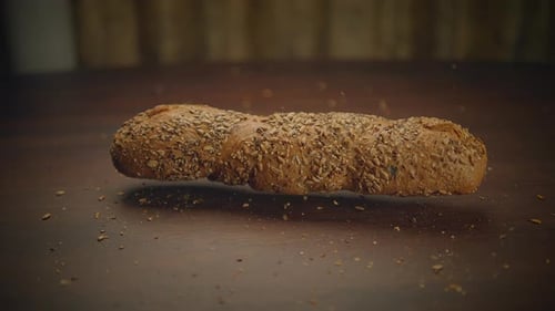 Fresh Seeded Bread on Table
