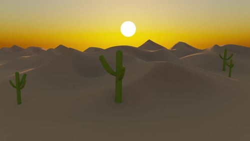 Wüste bei Sonnenuntergang