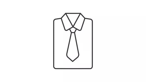 Animated shirt with tie line icon