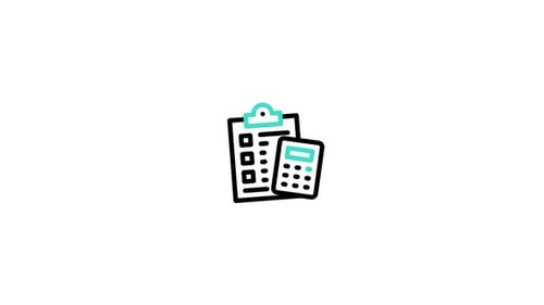 Animated Business Checklist and Calculator Minimalist Icon