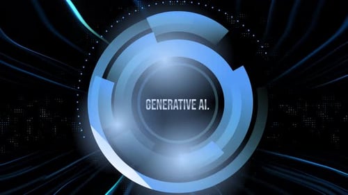 Título generativo de falha de alta tecnologia de IA com linhas onduladas