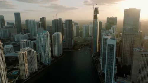Brickell Sunset Miami River