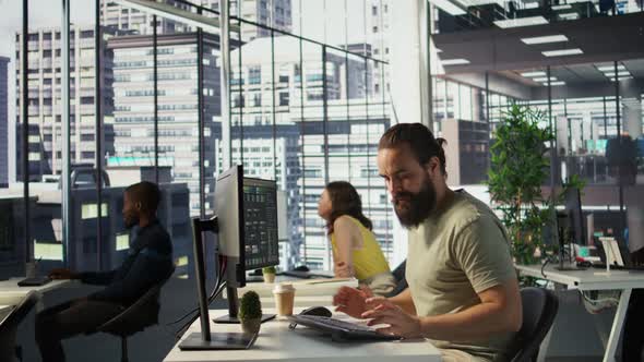 Annoyed Worker at Work Raging After Losing All Progress Due to Computer ...