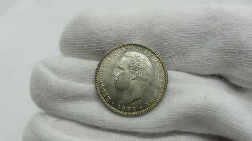 Old Coins. Portuguese Silver Coin