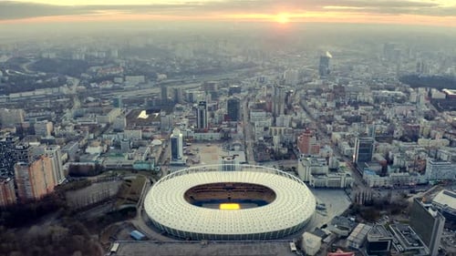 Sports and Recreational Facility on the Slopes of Central Part of the City