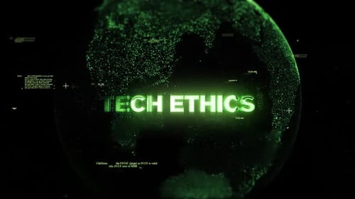 Futuristic Neon Text Reveal with Digital Global Network