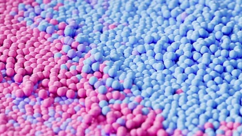 Abstract Colorful Particle Swarm Mixing Animation