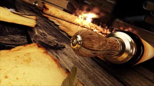 Ancient Scrolls and Magical Golden Particle Title Animation