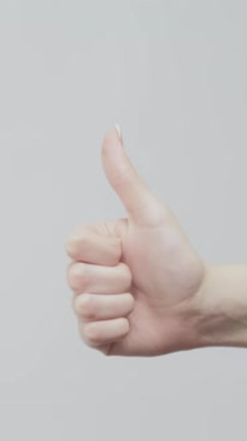 Vertical Like Gestures Perfect Choice Hand Thumb