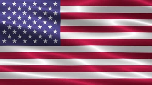 Waving American Flag Seamless Loop Animation