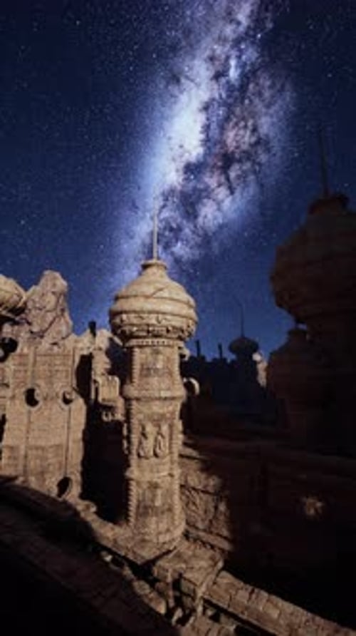 Voie lactée brillante qui brille dans le ciel