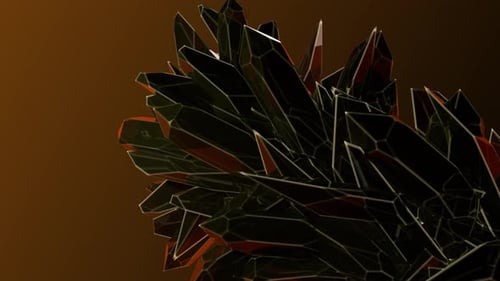 Abstract Geometric Crystal Cluster Animation