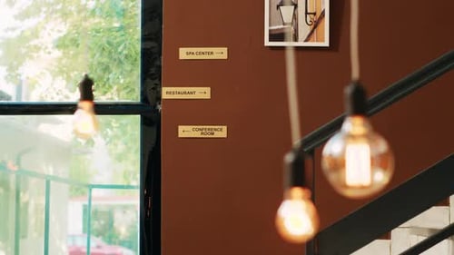 Empty Hotel Reception Entrance