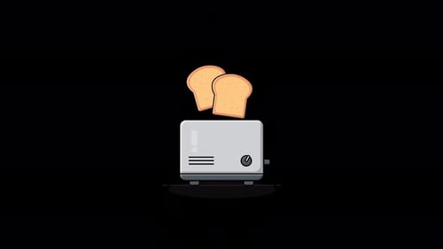 Modern Toaster Toast Pop-Up Animation