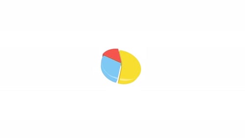 Dynamic 3D Pie Chart Animation Data Visualization In Vibrant Colors