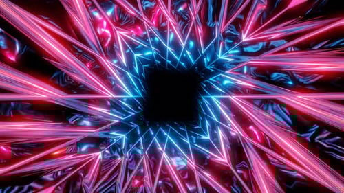 abstract background twisted geometric red glow tunnel vj loop