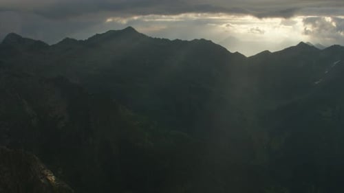 Scenic Mountain Range at Sunrise or Sunset