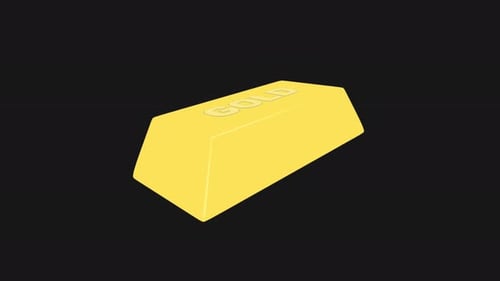 3D Animated Gold Bar Reveal for Finance Projects