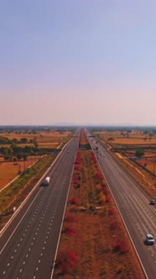 shot of vehicles on road