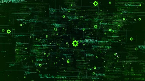 Technology Cybersecurity Digital Data Protection Particles Background Analysis Cyberspace Particles