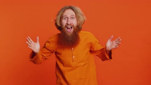 Cheerful Adult Smiling with Joyful Expression