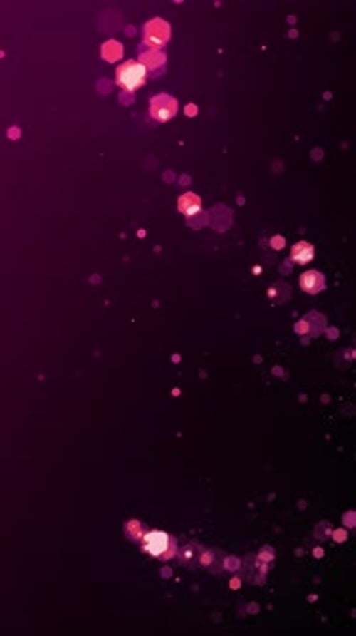 Purple glitter trail with glowing particles