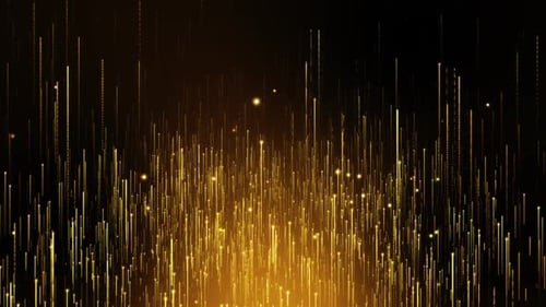 Golden Particle Bokeh Dust Light Rising Glitter Luxury Particle Stripe Cinematic Background