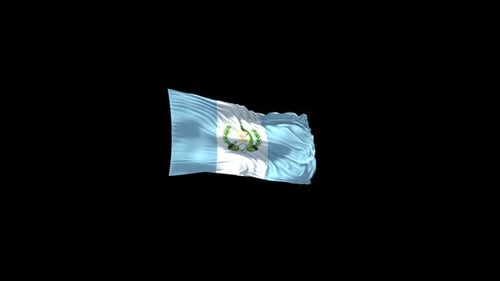 Drapeau du Guatemala avec chaîne Alpha