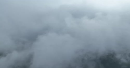 Aerial View of Clouds over the Rural Landscape