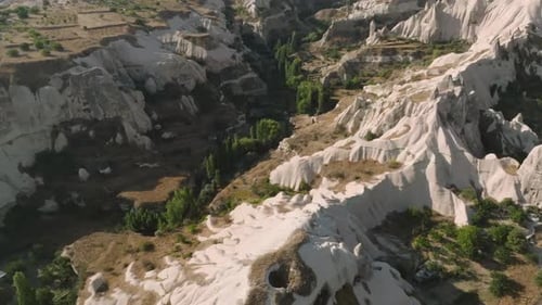 Aerial Views of the Unique Landscape of Cappadocia, Turkey
