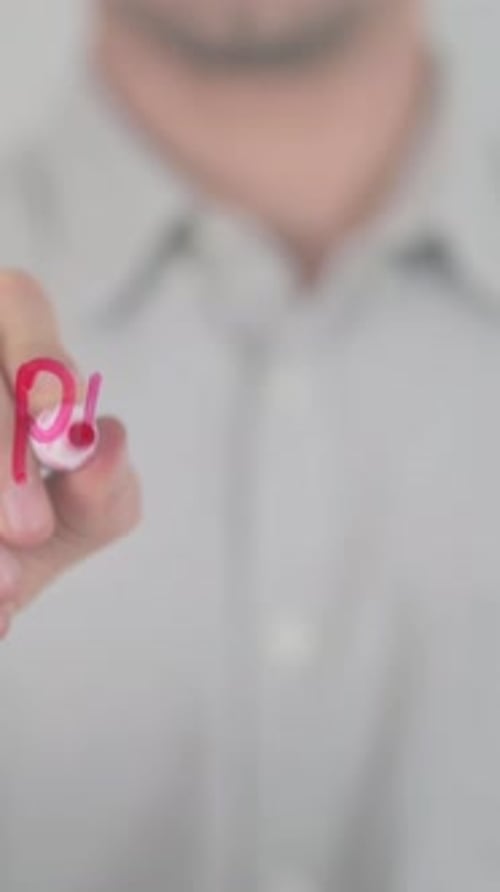 Writing Problem with a Pink Marker on Glass