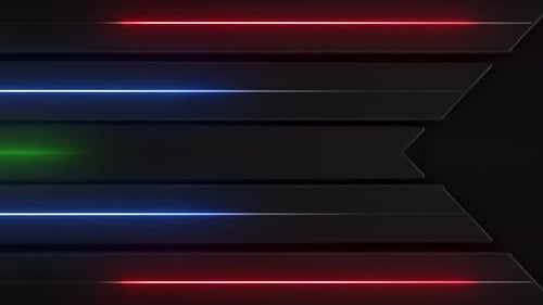 Glowing Neon Lines Geometric Logo Reveal