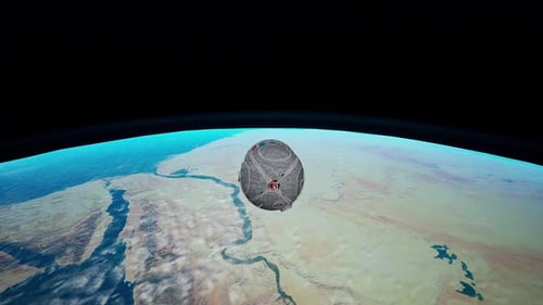 Satellite View Of Earth's Landscape Showcasing Rivers And Deserts In Orbit