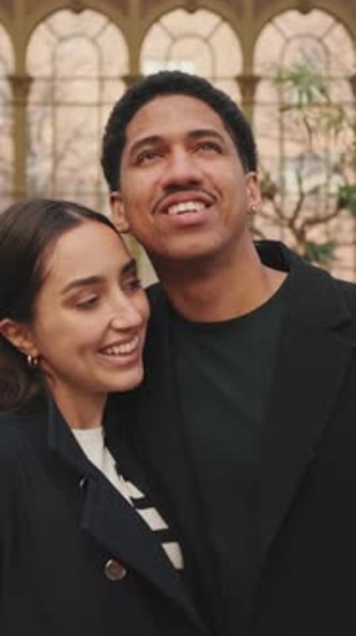 Affectionate Couple Embracing in the City