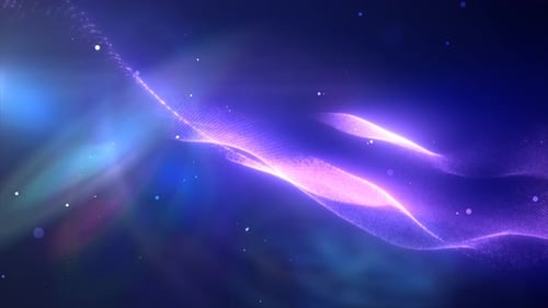Énergie rougeoyante violette, ondes lumineuses