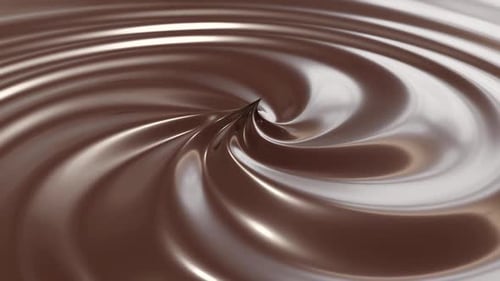 Nahaufnahme des heißen Schokoladendesserts nach dem Kochen und Mischen von Kakao und Milch
