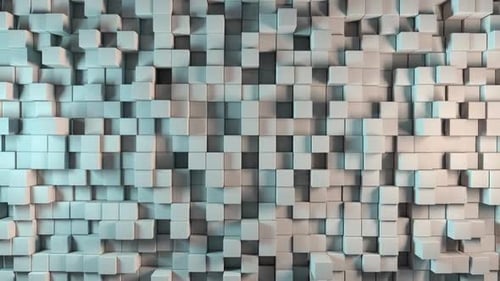 Abstract 3D Cubes Pulsating Loop Background