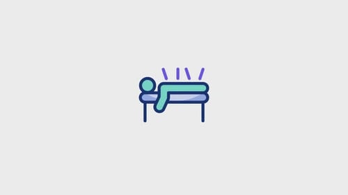 Acupuncture Treatment Icon Animation in Flat Design Style