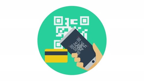 Animated QR Code Payment with Credit Card and Smartphone