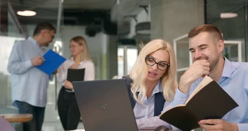 Group of Business People Working at Modern Office
