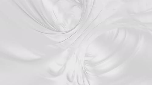 Seamless White Abstract Fluid Fabric Motion Background