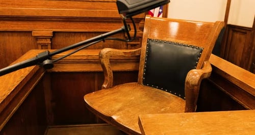Witness Box - Chair in Courtroom