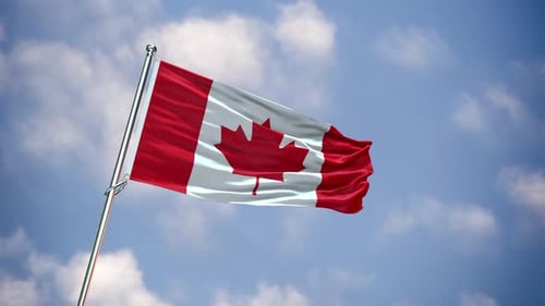 Realistische Flagge Kanada