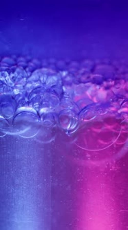 Vertical Neon Bubbles Soapy Oil Gradient Water