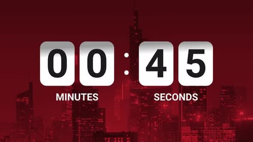 Countdown Concept, Animation Of A Time Counter Counting Down Numbers Of Seconds Remaining