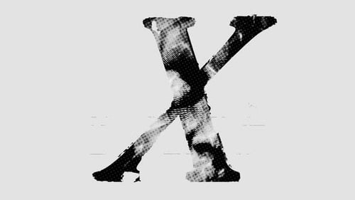 Animated Grunge Letter X Transition Effect